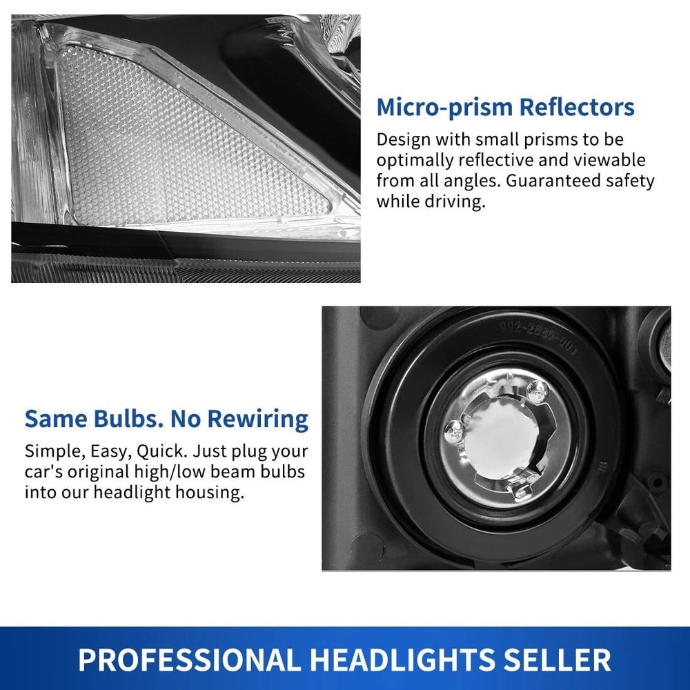 Black Housing Headlights For Honda Civic Sedan 20062011 Qaualma Door Headlamps 7