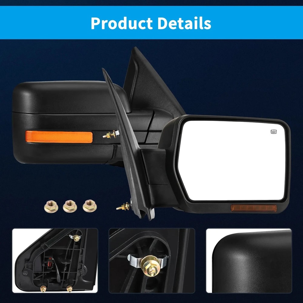 Passenger Side Mirror Power Heated Amber Signal Light Included 2