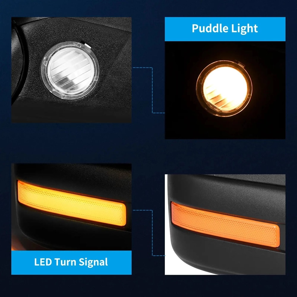 Passenger Side Mirror Power Heated Amber Signal Light Included 5