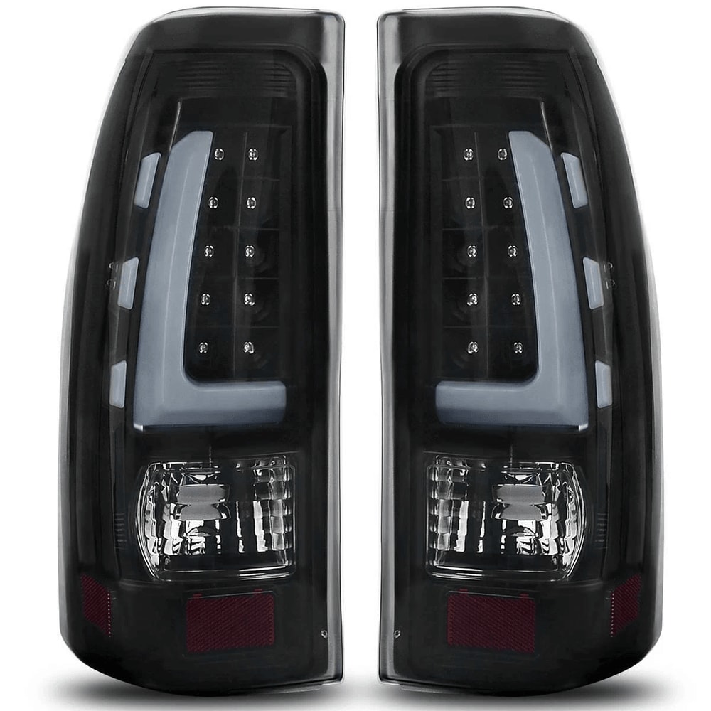 Smoke Black LED Tail Lights For Silverado Sierra Rear Lamp Upgrade 7