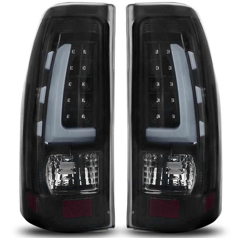 Smoke Black LED Tail Lights For Silverado Sierra Rear Lamp Upgrade 7