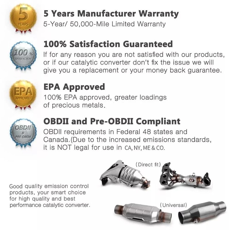 EPA OBDII Approved Rear Catalytic Converter Fits Nissan NV HighPerformance Exhaust Component 1