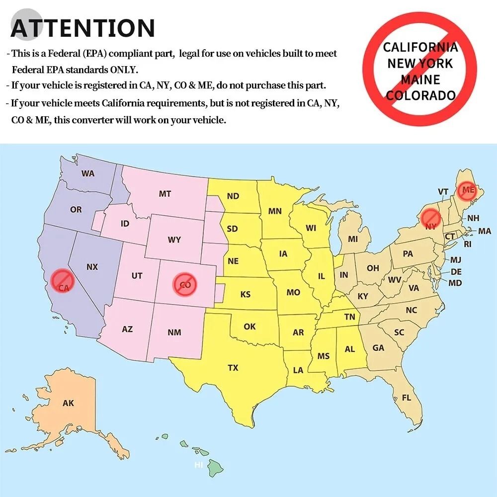 EPA OBDII Approved Rear Catalytic Converter Fits Nissan NV HighPerformance Exhaust Component 9