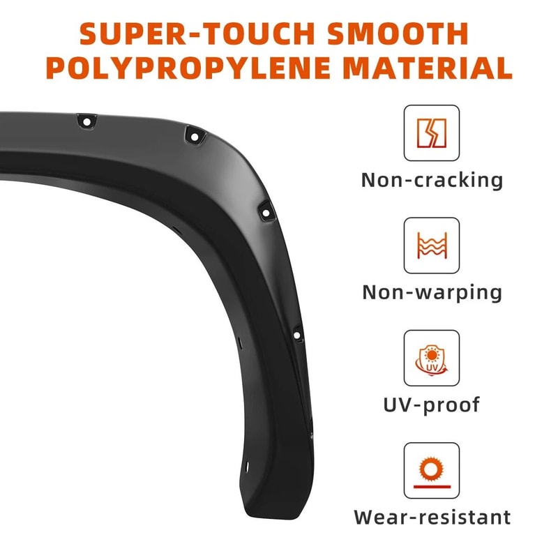 Flexible Fender Flares For Dodge Ram Pocket Rivet Style 7