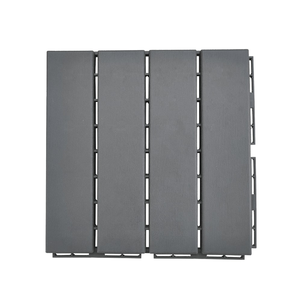 Interlocking Patio Deck Tiles Plastic Flooring For Indoor Outdoor Spaces Nonslip Easy Assembly Sty 2