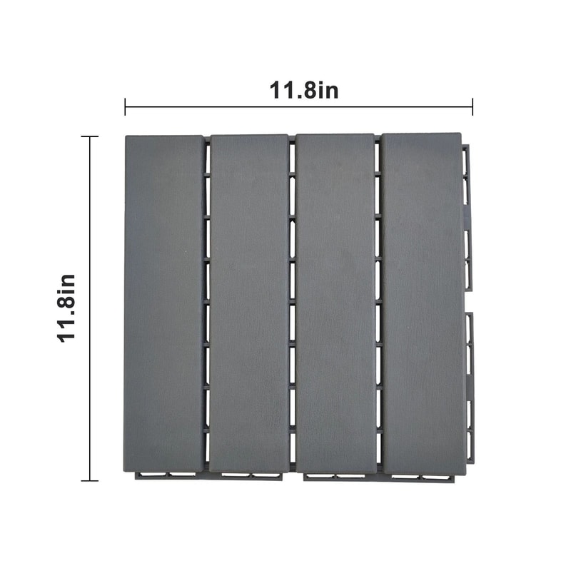 Interlocking Patio Deck Tiles Plastic Flooring For Indoor Outdoor Spaces Nonslip Easy Assembly Sty 3