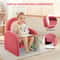 AntiTip Toddler Sofa For Playroom Teddy Fleece Kids Chair With Solid Wood Legs 4