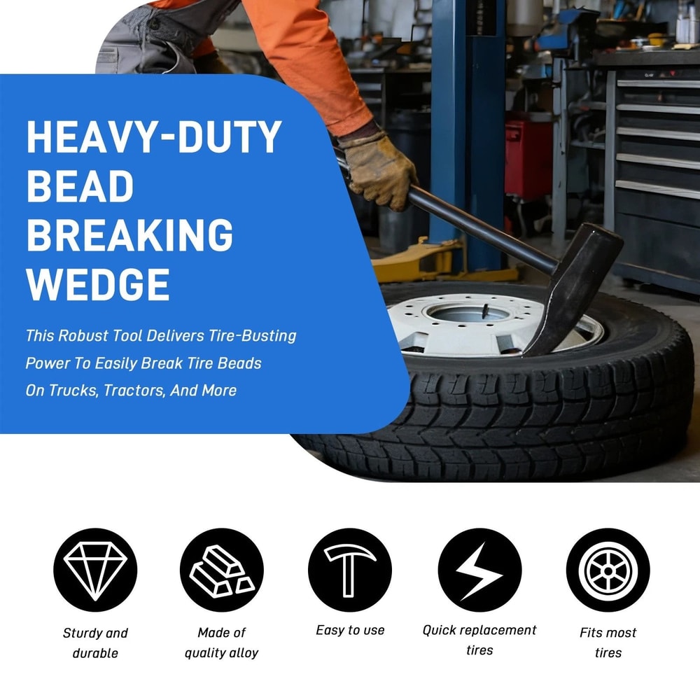 Handle DuckBilled Tire Hammer Tire Bead Breaker Wedge Bead Breaker Tool For Automotive Tire Service 3