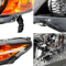 Amber Corner Headlights Lamps Black Housing For Honda Civic Coupe 2Dr 7