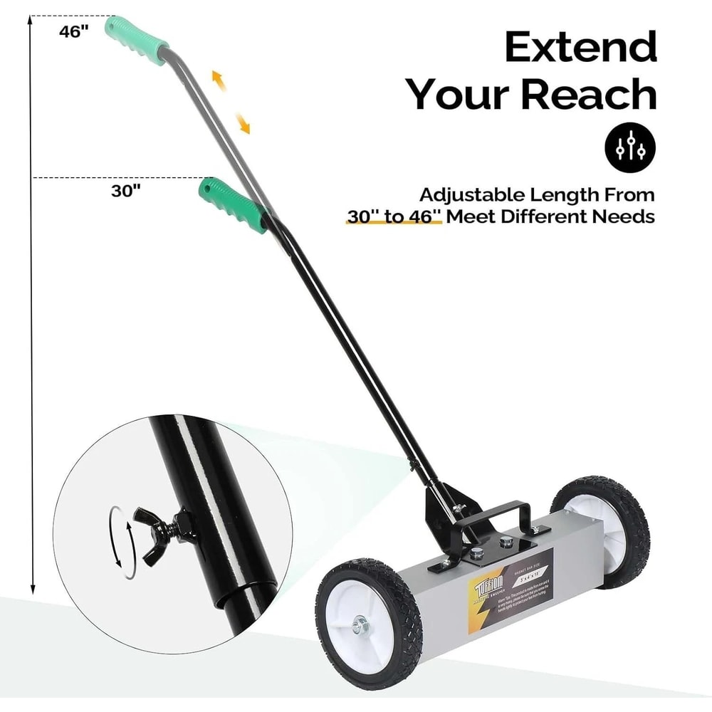 Magnetic PickUp Sweeper Rolling Silver Tool For Nails Screws Needles Collection Cleanup 2