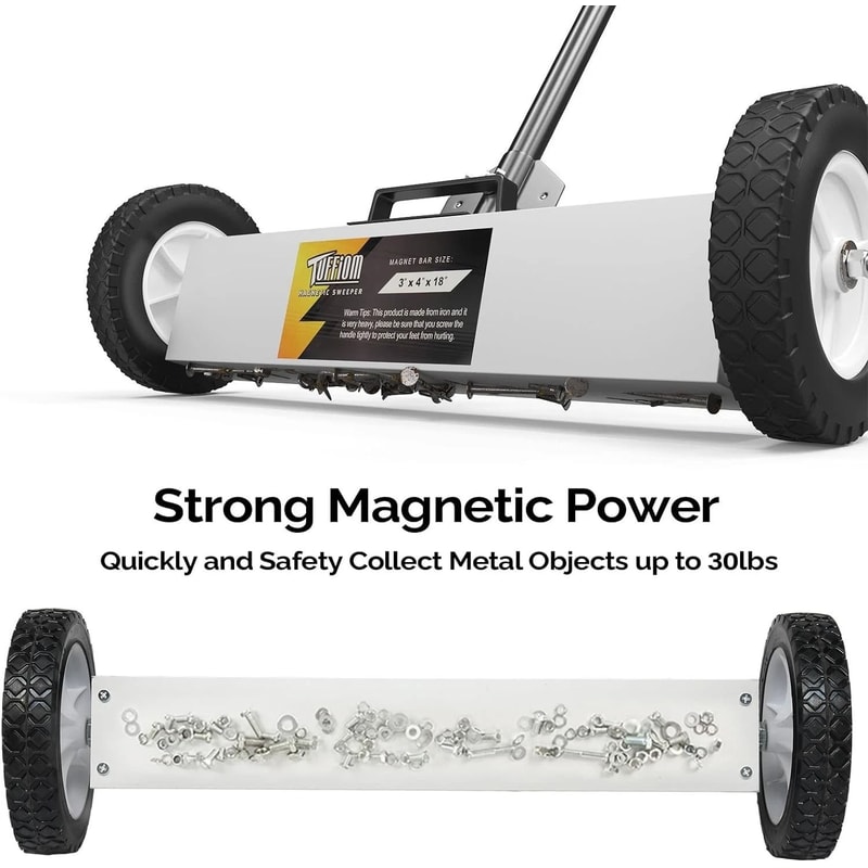 Magnetic PickUp Sweeper Rolling Silver Tool For Nails Screws Needles Collection Cleanup 5