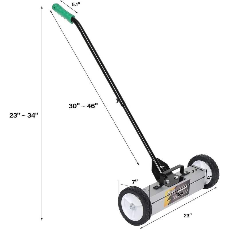 Magnetic PickUp Sweeper Rolling Silver Tool For Nails Screws Needles Collection Cleanup 6