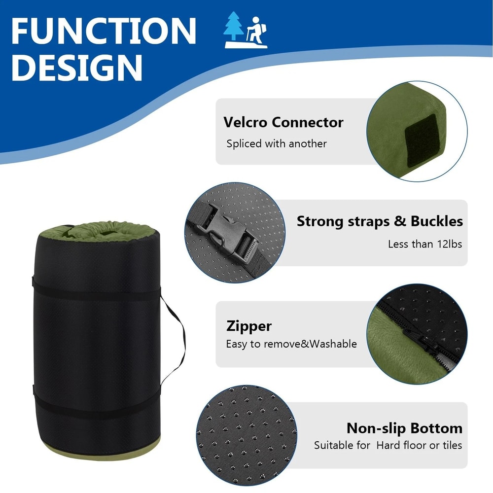 Portable Roll Up Sleeping Camping Mattress Memory Foam Camping Mattress Pad Compact Travel Pad 7