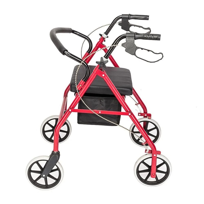 Folding Rolling Walker With Wheels Portable Rollator Walker With Seat Adjustable Mobility Support 9