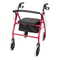Folding Rolling Walker With Wheels Portable Rollator Walker With Seat Adjustable Mobility Support 6