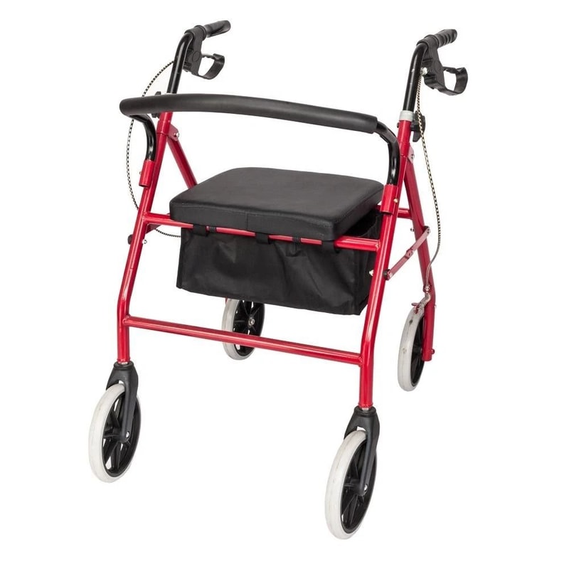 Folding Rolling Walker With Wheels Portable Rollator Walker With Seat Adjustable Mobility Support 6