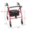 Folding Rolling Walker With Wheels Portable Rollator Walker With Seat Adjustable Mobility Support 8
