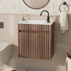 modern white ceramic bathroom vanity top sink with pre-drilled faucet hole, durable vanity basin