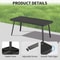 Weather Resistant Steel Patio Side Table For Balcony Porch Outdoor Side Table Weather Resistant Ste 2