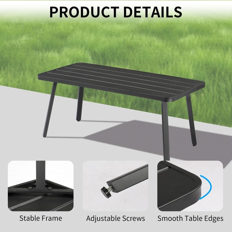 Weather Resistant Steel Patio Side Table For Balcony Porch Outdoor Side Table Weather Resistant Ste 2