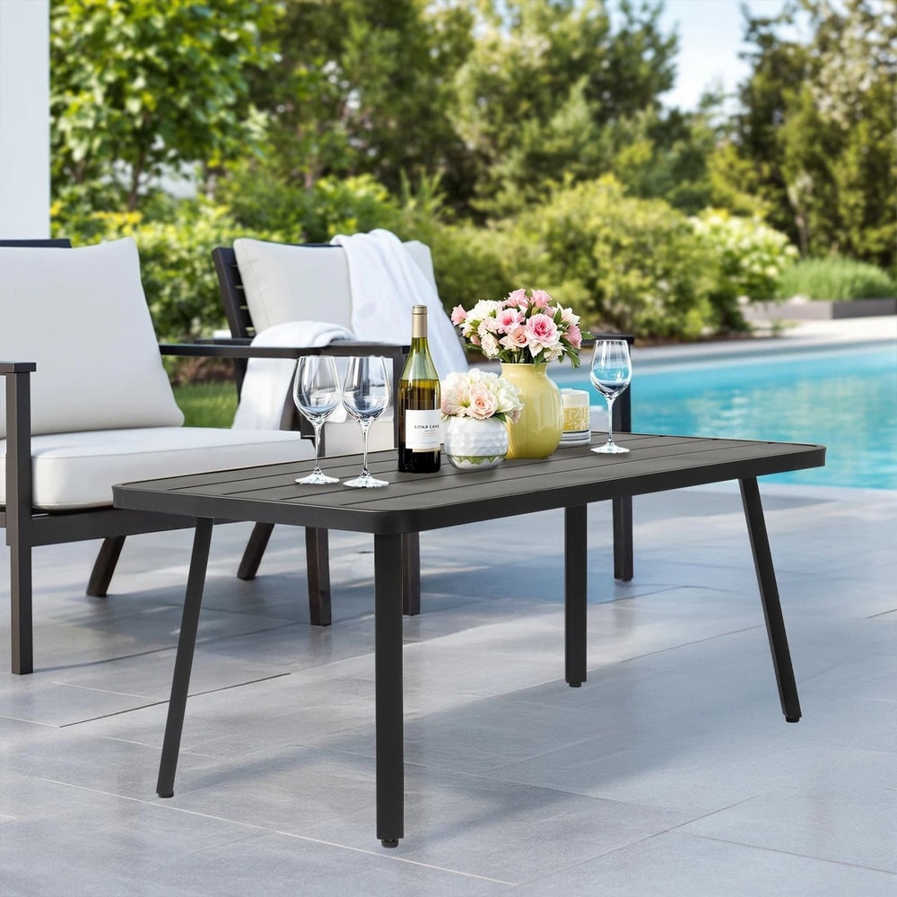 Weather Resistant Steel Patio Side Table For Balcony Porch Outdoor Side Table Weather Resistant Ste 5