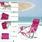 Portable Backpack Camping Chair Folding Beach Lounge Chair With Cup Holder Pillows For Travel And B 1