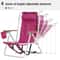 Portable Backpack Camping Chair Folding Beach Lounge Chair With Cup Holder Pillows For Travel And B 3