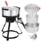 Fryer Pot Outdoor Propane Deep Fryer Aluminum Pot With Strainer Basket For Crispy Meals 7