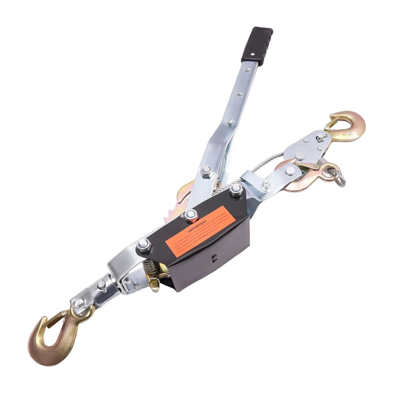 Heavy Duty Hand Puller Hoist 5 Ton Cable Winch With 3 Hooks 3