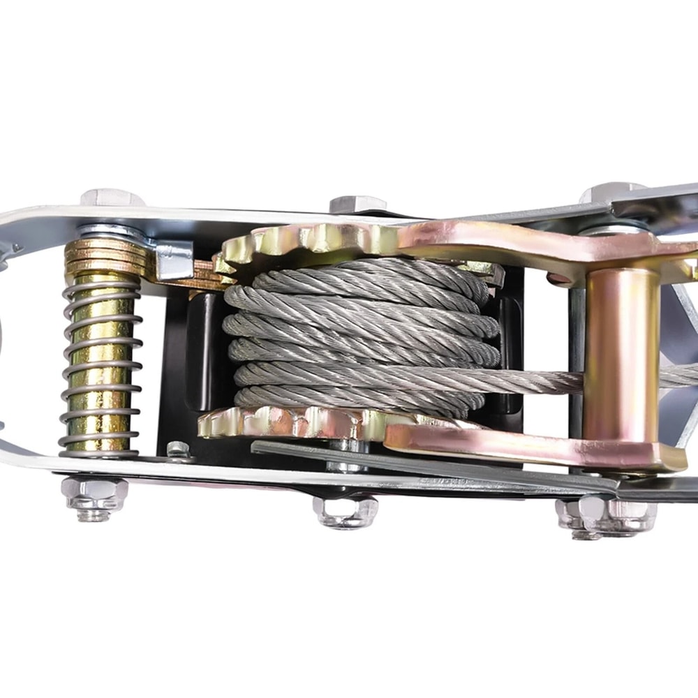 Heavy Duty Hand Puller Hoist 5 Ton Cable Winch With 3 Hooks 8