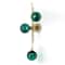 Green Glass Globe Wall Sconce MidCentury Modern 3Light Bedside Fixtures 8