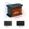 3D Flame Log Burner Electric Fireplace Standing Space Heater Stove For Home Heating 5