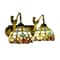 Tiffany Mermaid Vanity Fixture 2 Light Wall Sconce Stained Glass 3