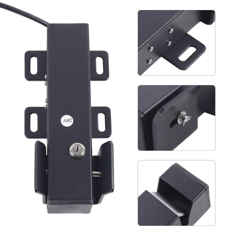 Black Electric Lock Automatic Swing Sliding Gate Opener With Remote Control 6