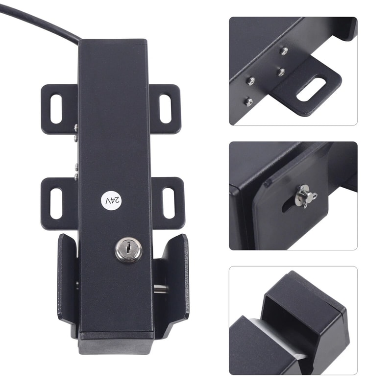 Black Electric Lock Automatic Swing Sliding Gate Opener With Remote Control 6