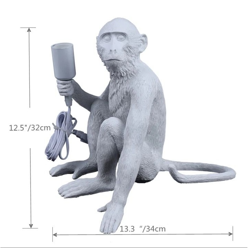 Resin Monkey Lamp Monkey Table Lamp Bedroom Bedside Reading Lamp New 7