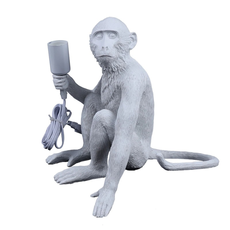 Resin Monkey Lamp Monkey Table Lamp Bedroom Bedside Reading Lamp New 8