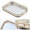 Glass Tray Vintage Octagon Mirror For Vanity Dresser Perfume Cosmetic Holder 2