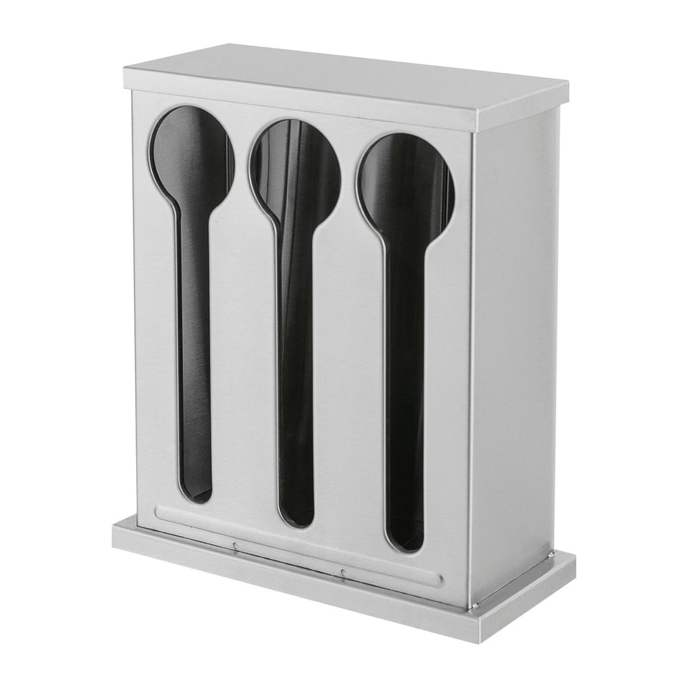 Utensil Dispenser For Fork And Spoon Stainless Steel Holder Station 2