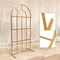 Easy To Assemble Gold Metal Arch Stand For Weddings Parties And Events 0