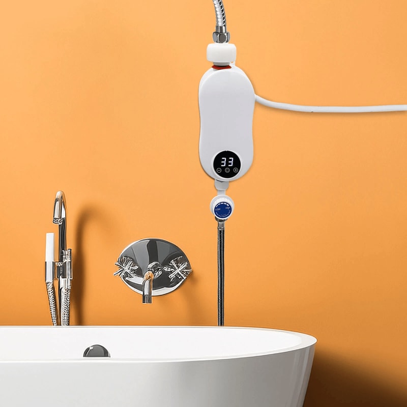 Tankless Electric Shower Instant Hot Water Heater With Shower Head 1