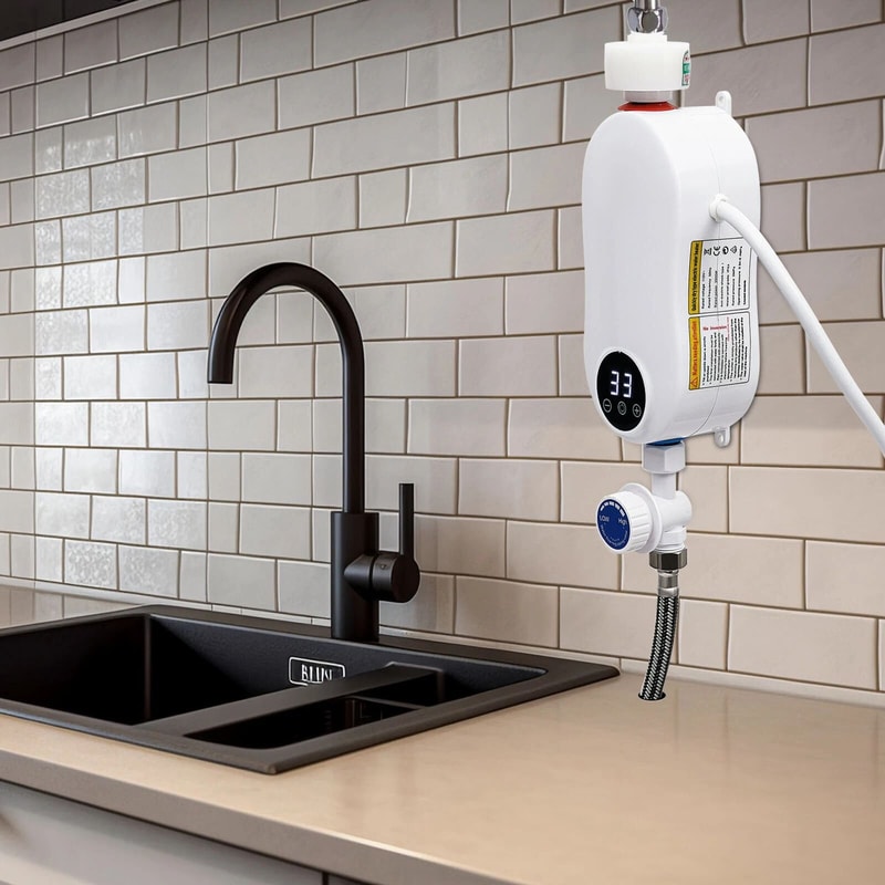 Tankless Electric Shower Instant Hot Water Heater With Shower Head 0