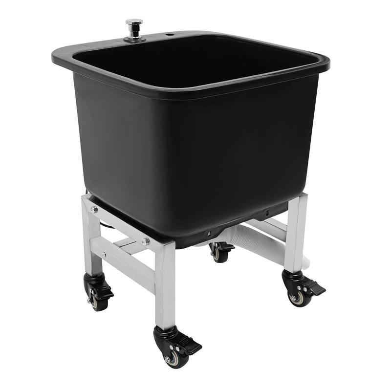 Durable Plastic Mop Basin With Drain Freestanding Floor Mop Sink For Efficient Cleaning 6