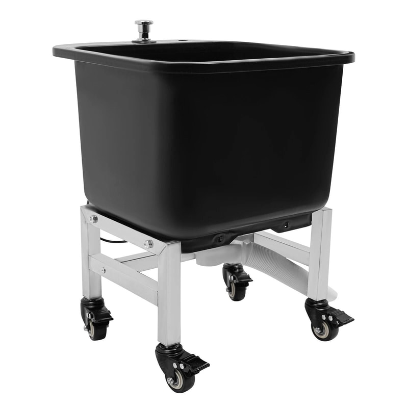 Durable Plastic Mop Basin With Drain Freestanding Floor Mop Sink For Efficient Cleaning 7