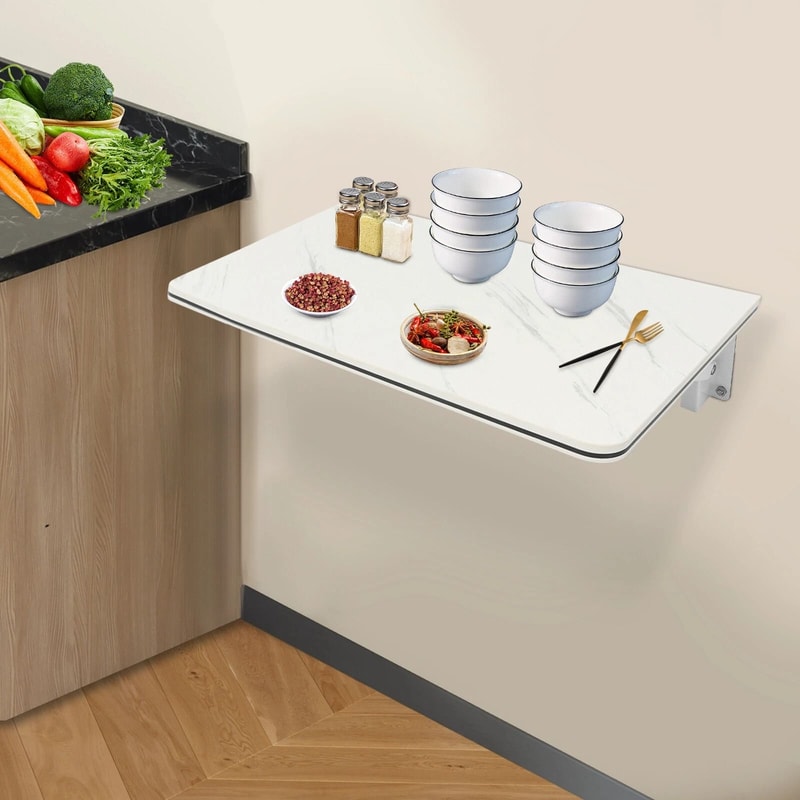 Folding Desk With Stylish WallMounted Durable MDF And Metal Design 2