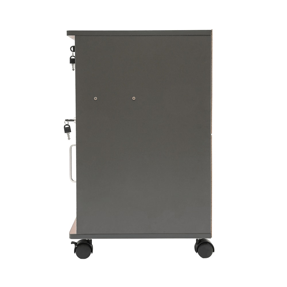 Rolling Office Storage Cabinet Organizer 2 Tiers Filing Cabinet With Lock 1