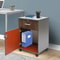 Rolling Office Storage Cabinet Organizer 2 Tiers Filing Cabinet With Lock 6