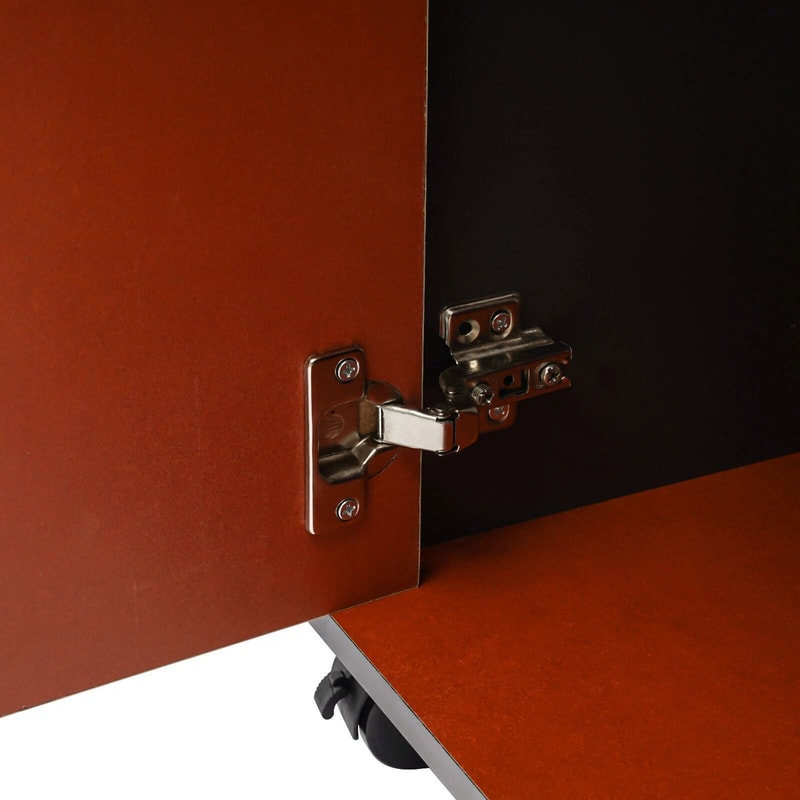 Rolling Office Storage Cabinet Organizer 2 Tiers Filing Cabinet With Lock 8