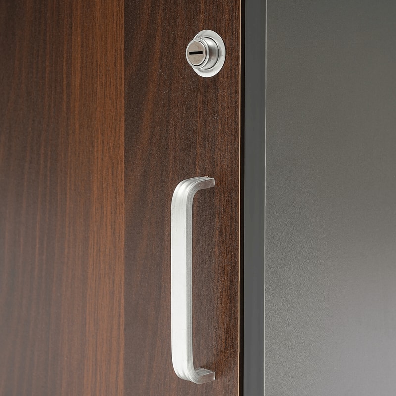 Rolling Office Storage Cabinet Organizer 2 Tiers Filing Cabinet With Lock 19