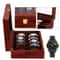 Luxury Accents Display Box 12 Slot Gold Wooden Watch Box For Men Holder Gift 7